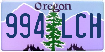 OR license plate 994LCH