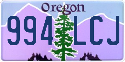 OR license plate 994LCJ