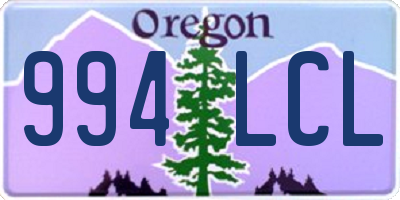 OR license plate 994LCL