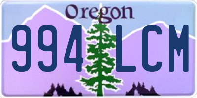 OR license plate 994LCM