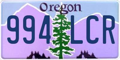 OR license plate 994LCR