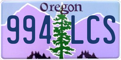 OR license plate 994LCS