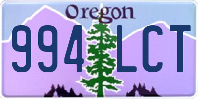 OR license plate 994LCT