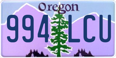 OR license plate 994LCU