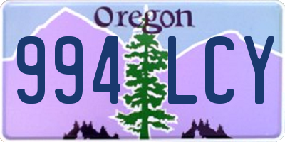 OR license plate 994LCY