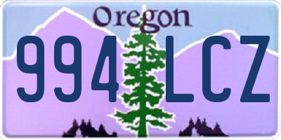 OR license plate 994LCZ