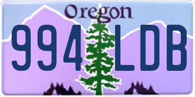OR license plate 994LDB