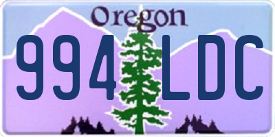 OR license plate 994LDC