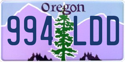 OR license plate 994LDD