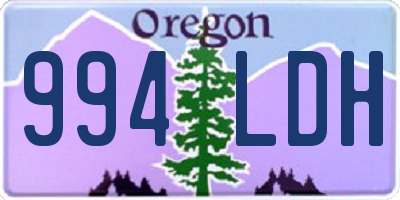 OR license plate 994LDH