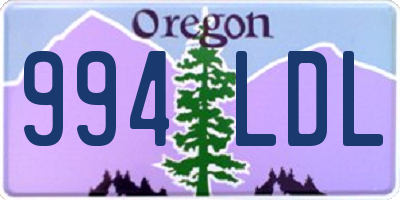OR license plate 994LDL