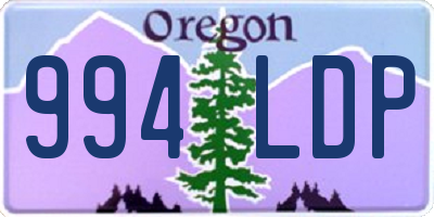OR license plate 994LDP