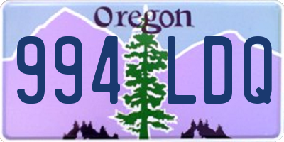 OR license plate 994LDQ