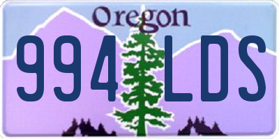 OR license plate 994LDS