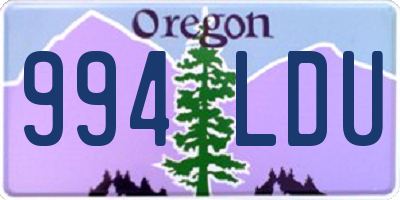 OR license plate 994LDU