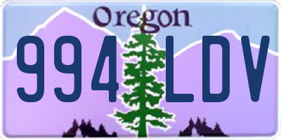 OR license plate 994LDV