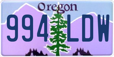 OR license plate 994LDW