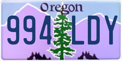 OR license plate 994LDY