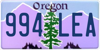 OR license plate 994LEA