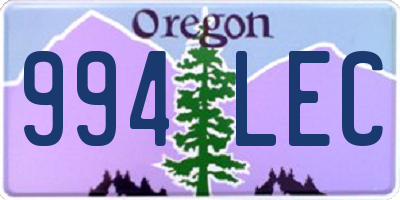 OR license plate 994LEC