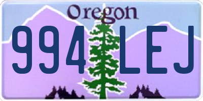 OR license plate 994LEJ