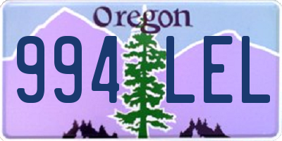 OR license plate 994LEL