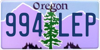 OR license plate 994LEP