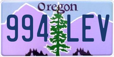 OR license plate 994LEV
