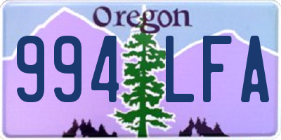 OR license plate 994LFA
