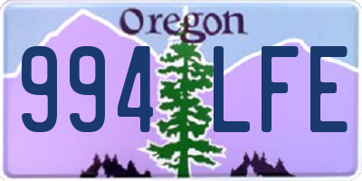 OR license plate 994LFE