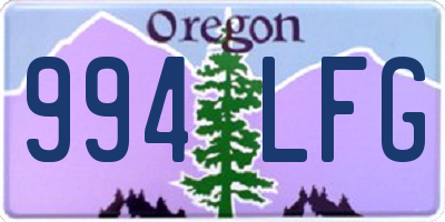 OR license plate 994LFG