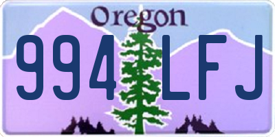 OR license plate 994LFJ