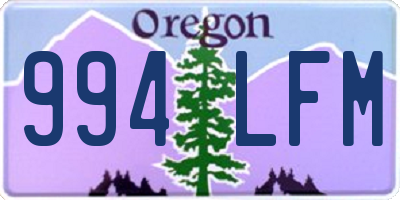 OR license plate 994LFM