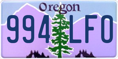 OR license plate 994LFO