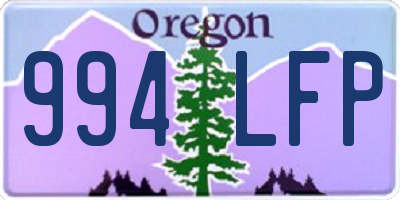 OR license plate 994LFP