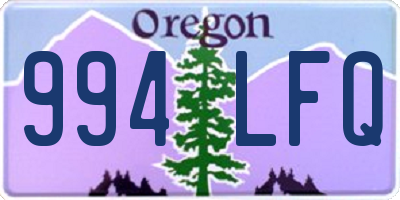 OR license plate 994LFQ