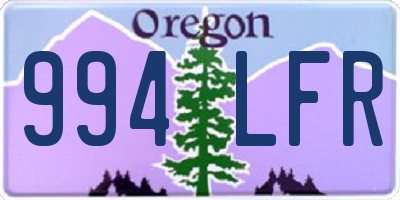 OR license plate 994LFR