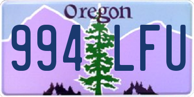 OR license plate 994LFU