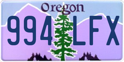 OR license plate 994LFX