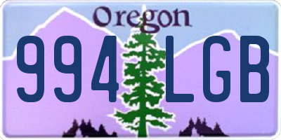 OR license plate 994LGB