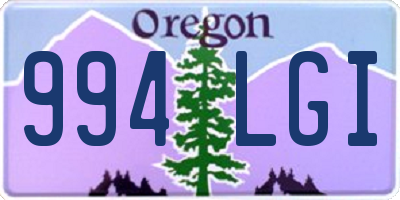 OR license plate 994LGI