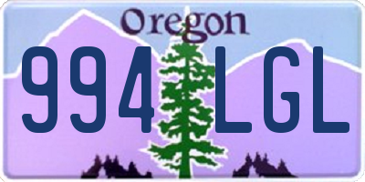 OR license plate 994LGL