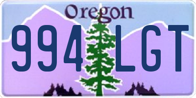 OR license plate 994LGT