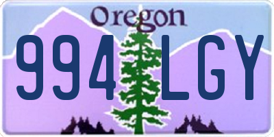 OR license plate 994LGY