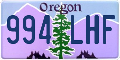 OR license plate 994LHF