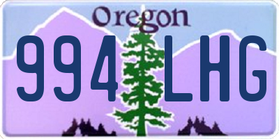 OR license plate 994LHG