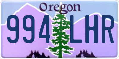 OR license plate 994LHR