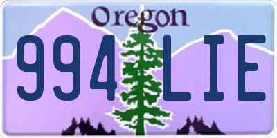 OR license plate 994LIE