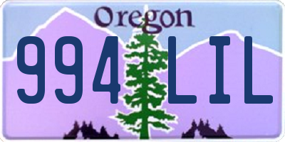 OR license plate 994LIL