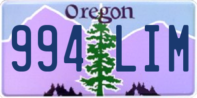 OR license plate 994LIM